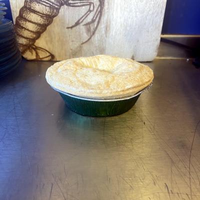 Cheese and Onion Pie  at Evans Fish Bar Llanidloes Wales