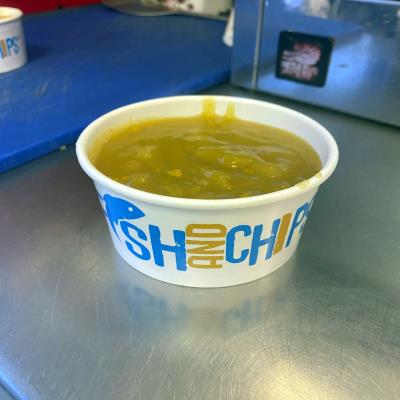 Side – Curry Sauce Large at Evans Fish Bar Llanidloes Wales